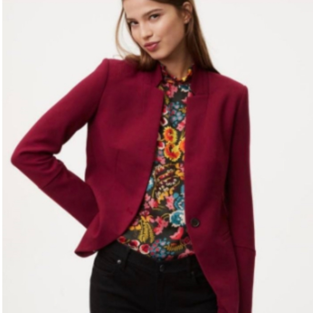 Loft Red Blazer Jacket